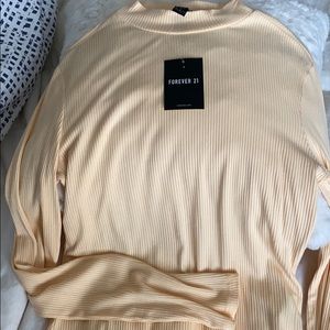 baby yellow ribbed turtleneck body suit